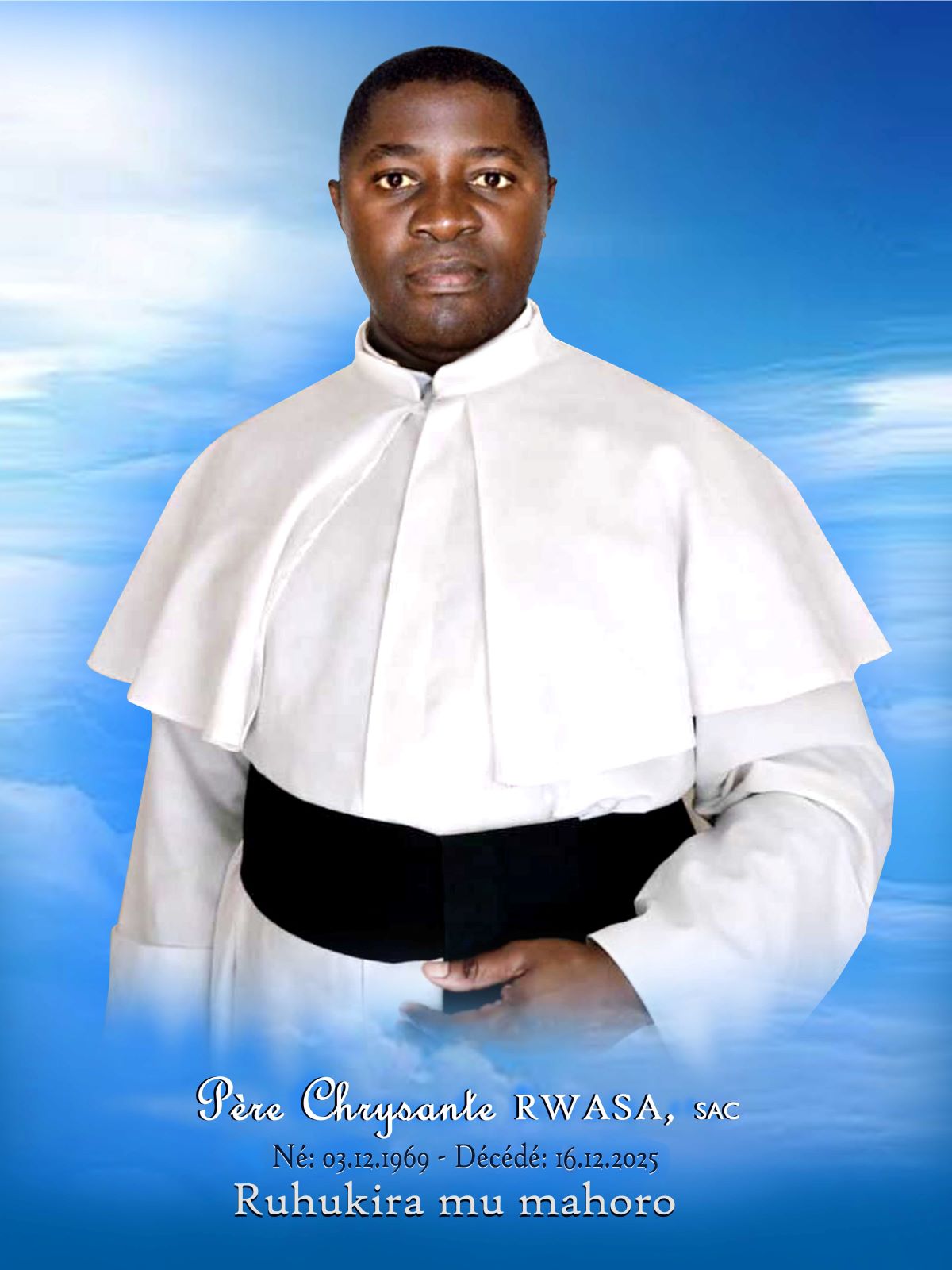 PÈRE CHRYSANTE RWASA AVEC DIEU | SAC-PSF